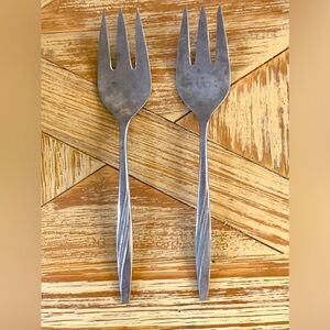 AMERICAN STAINLESS Meat Serving Forks 2pc